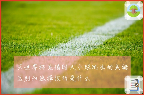 买世界杯竞猜时大小球玩法的关键区别和选择技巧是什么