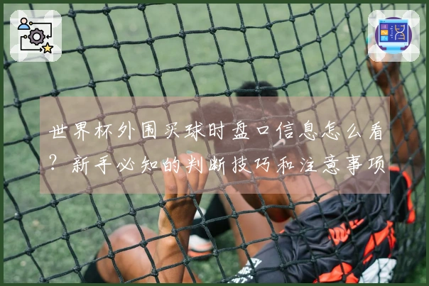 世界杯外围买球时盘口信息怎么看？新手必知的判断技巧和注意事项